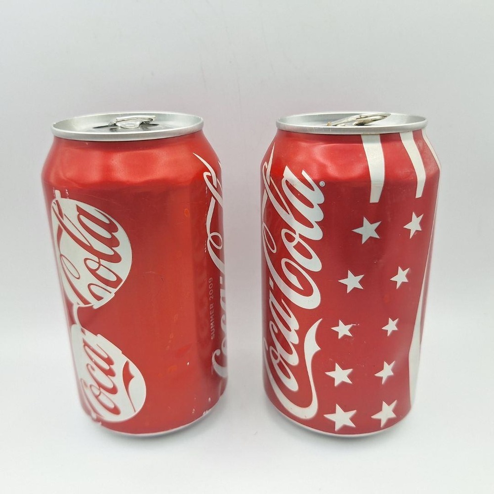 Coca Cola Cans Summer 2009 Collectible Set of‎ Two 12 Fl Oz